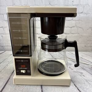Tested GE Coffeematic 10 cup coffee maker w/ Original carafe works vintage